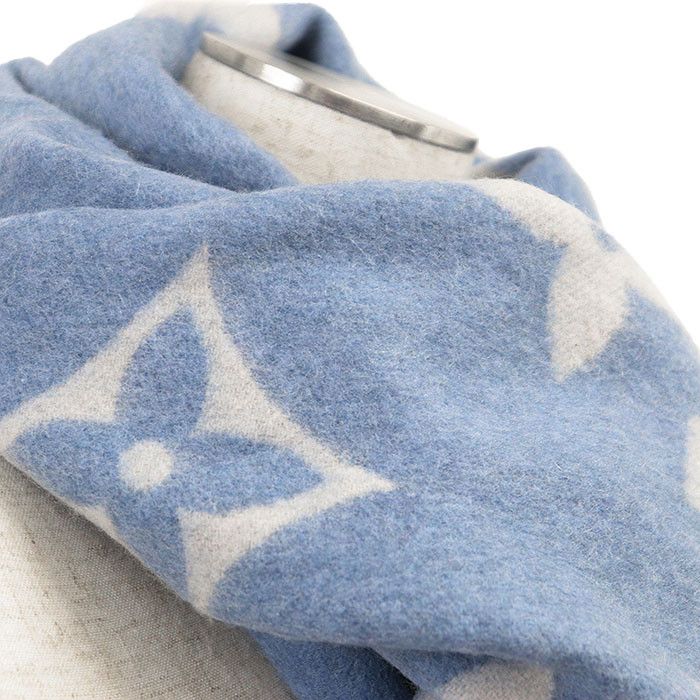 Louis Vuitton Louis Vuitton Louis Vuitton Echarpe Reykjavik Cashmere Scarf Natural Material Scarf M75704 DUTY FREE for USA Size ONE SIZE - 2 Thumbnail