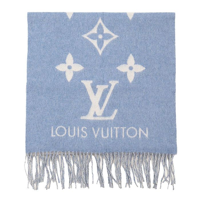 Louis Vuitton Louis Vuitton Louis Vuitton Echarpe Reykjavik Cashmere Scarf Natural Material Scarf M75704 DUTY FREE for USA Size ONE SIZE - 5 Thumbnail