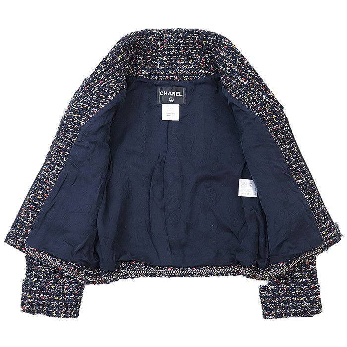 Chanel Chanel Chanel P52665 Fantasy Tweed Jacket Cotton Outerwear P52665 DUTY FREE for USA Size ONE SIZE - 7 Thumbnail