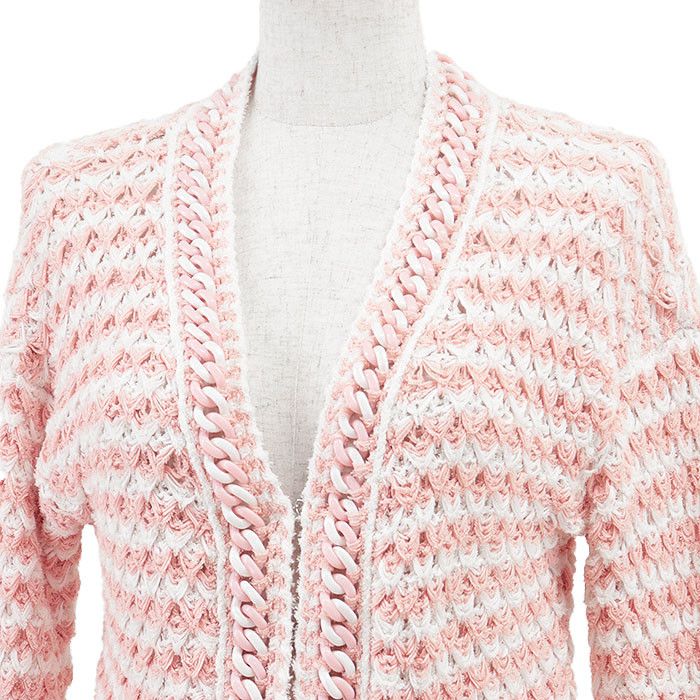 Chanel Chanel Chanel P58578 Tweed Cotton Blend Cardigan Cotton Tops P58578 DUTY FREE for USA Size ONE SIZE - 2 Thumbnail