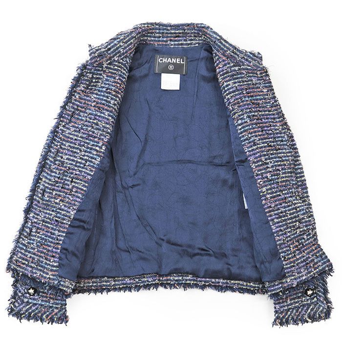Chanel Chanel Chanel Tweed Jacket Cotton Outerwear 05A P26321 DUTY FREE for USA Size ONE SIZE - 8 Thumbnail