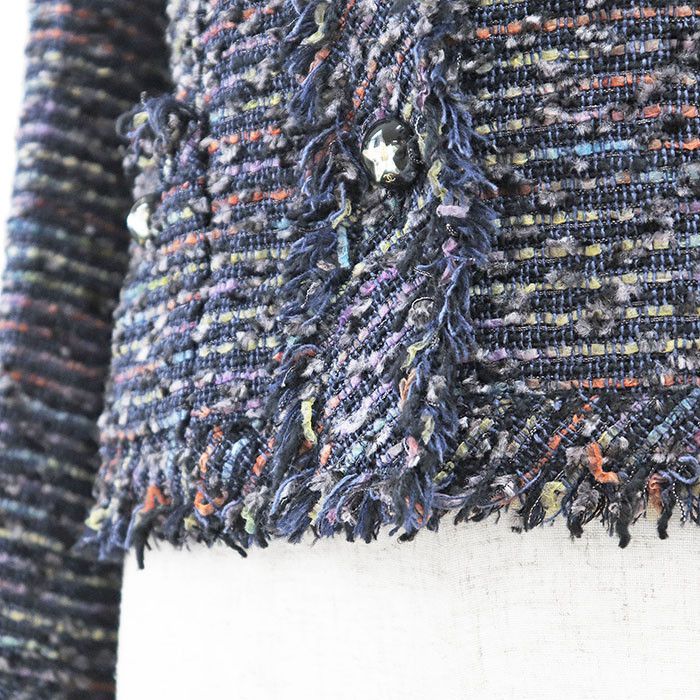 Chanel Chanel Chanel Tweed Jacket Cotton Outerwear 05A P26321 DUTY FREE for USA Size ONE SIZE - 14 Thumbnail