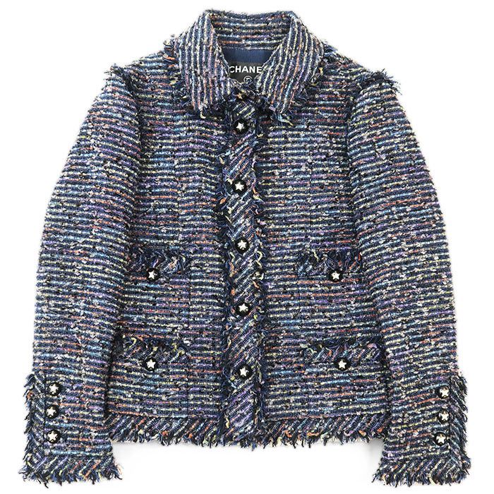 Chanel Chanel Chanel Tweed Jacket Cotton Outerwear 05A P26321 DUTY FREE for USA Size ONE SIZE - 11 Thumbnail