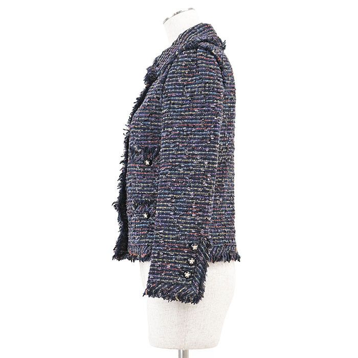 Chanel Chanel Chanel Tweed Jacket Cotton Outerwear 05A P26321 DUTY FREE for USA Size ONE SIZE - 5 Thumbnail