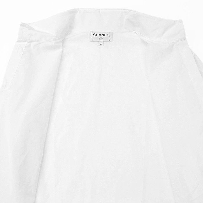 Chanel Chanel Chanel Broadshirt Cotton Long Sleeve Shirt Cotton Dress Shirt P78962 DUTY FREE for USA Size ONE SIZE - 8 Thumbnail
