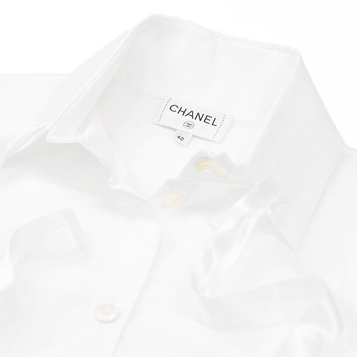 Chanel Chanel Chanel Broadshirt Cotton Long Sleeve Shirt Cotton Dress Shirt P78962 DUTY FREE for USA Size ONE SIZE - 11 Thumbnail