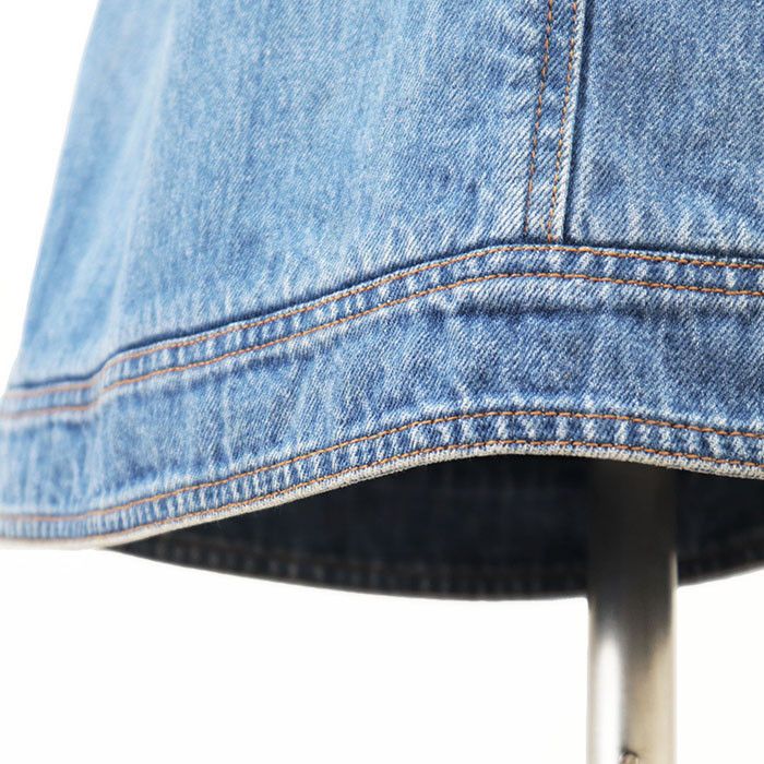 women denim long dress Women's Blue Denim Solid Dress Blue / XL