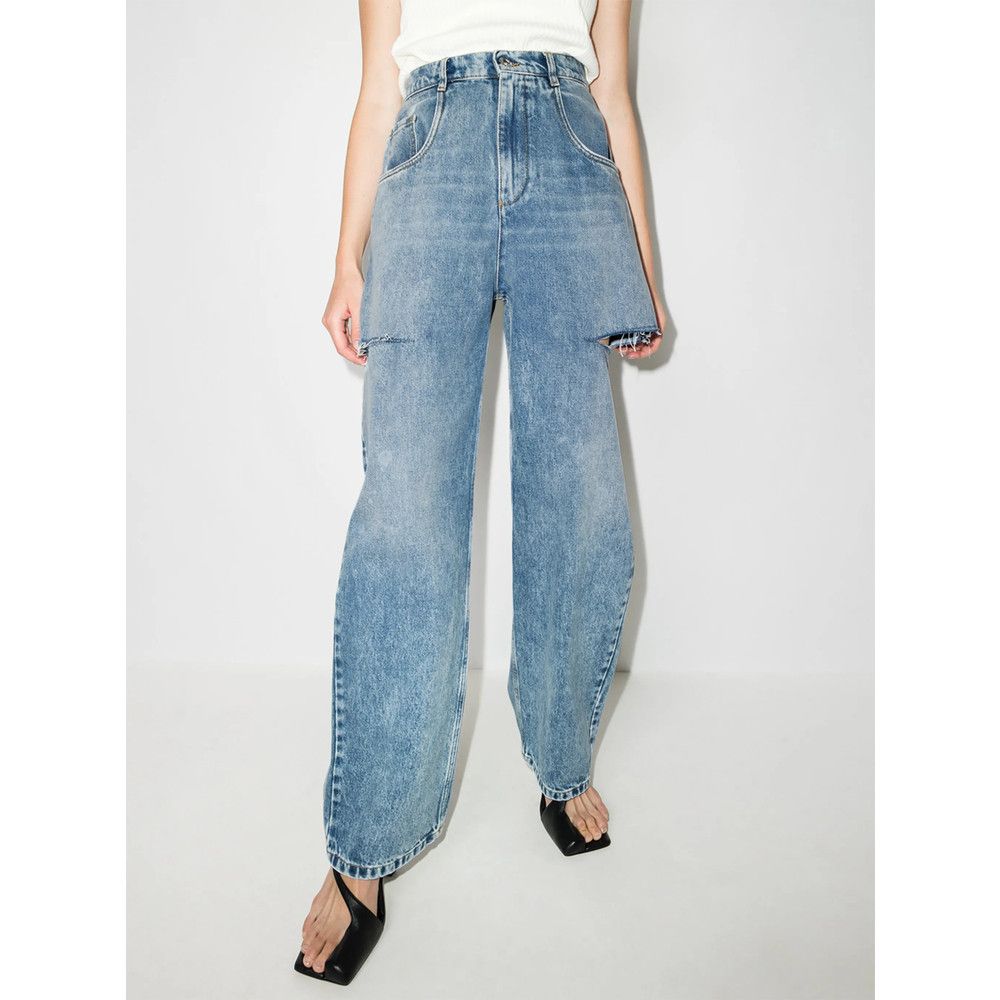 Maison Margiela Maison Margiela BLUE Denim - Straight-Leg Jeans Size 27" / US 4 / IT 40 - 2 Thumbnail