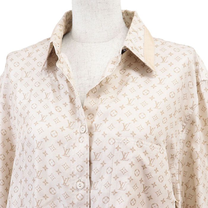 Louis Vuitton Louis Vuitton Louis Vuitton Monogram Silk Shirt Others Tops DUTY FREE for USA Size ONE SIZE - 2 Thumbnail