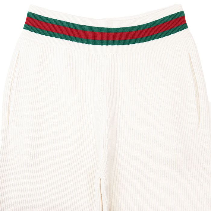 Gucci Gucci Gucci Sheer Line Web Stripe Wool Knit Pants Cotton Bottoms DUTY FREE for USA Size ONE SIZE - 2 Thumbnail