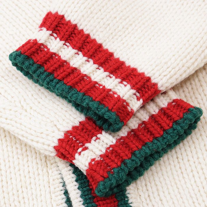 Gucci Gucci GUCCY Sheer Line Web Stripe 100% Wool Long Cardigan Cotton Tops DUTY FREE for USA