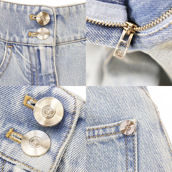Chanel Chanel Chanel P70188 Cotton Denim Pants Cotton Jeans P70188 DUTY FREE for USA Size ONE SIZE - 3 Thumbnail