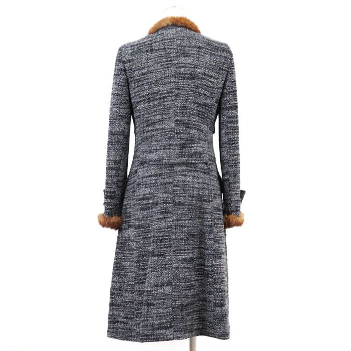 Dolce & Gabbana Dolce & Gabbana Dolce&Gabbana Alpaca Wool Rabbit Fur Long Coat Natural Material Outerwear DUTY FREE for USA Size ONE SIZE - 7 Thumbnail