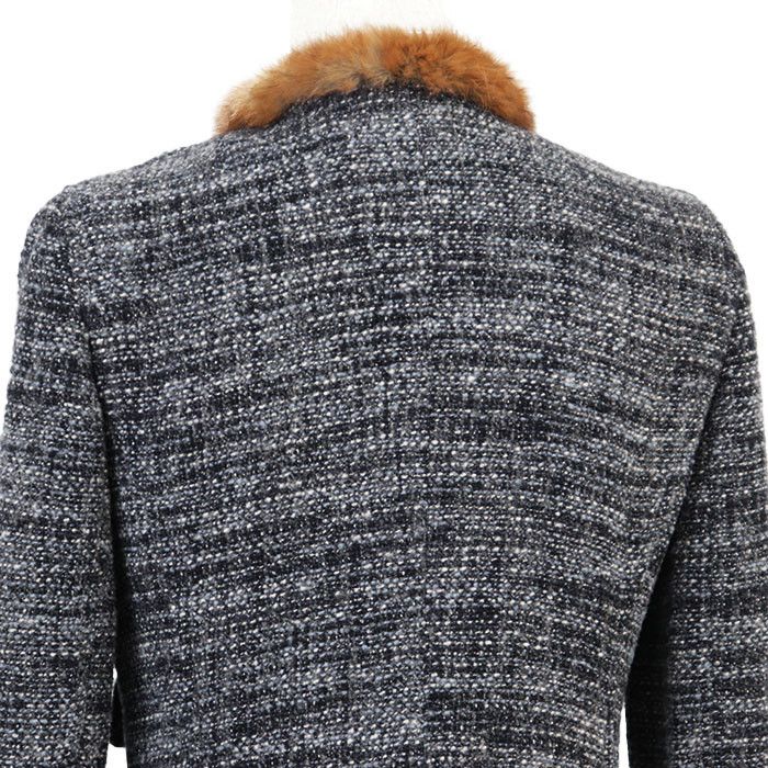 Dolce & Gabbana Dolce & Gabbana Dolce&Gabbana Alpaca Wool Rabbit Fur Long Coat Natural Material Outerwear DUTY FREE for USA Size ONE SIZE - 8 Thumbnail