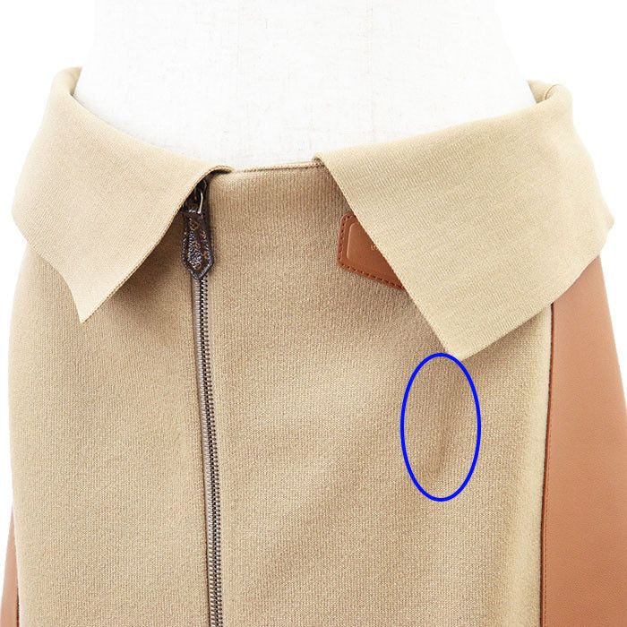 Louis Vuitton Louis Vuitton Louis Vuitton Monogram Wool Cotton Cashmere Lambskin Skirt Leather Skirts DUTY FREE for USA Size ONE SIZE - 3 Thumbnail