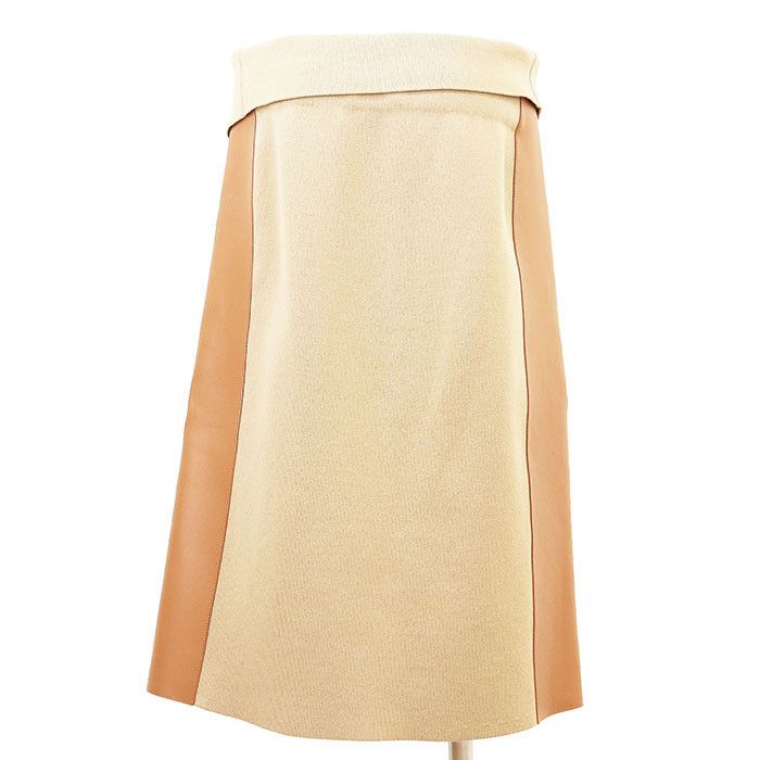 Louis Vuitton Louis Vuitton Louis Vuitton Monogram Wool Cotton Cashmere Lambskin Skirt Leather Skirts DUTY FREE for USA Size ONE SIZE - 16 Thumbnail