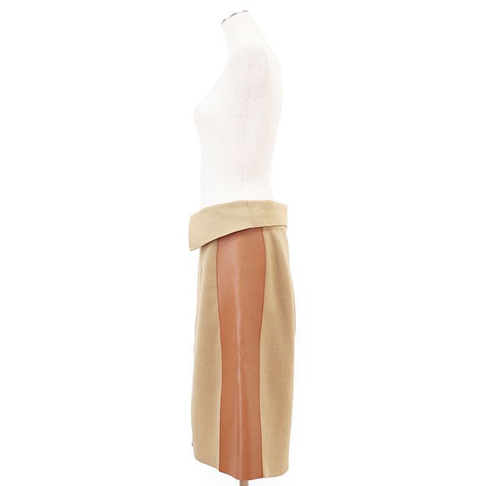Louis Vuitton Louis Vuitton Louis Vuitton Monogram Wool Cotton Cashmere Lambskin Skirt Leather Skirts DUTY FREE for USA Size ONE SIZE - 6 Thumbnail