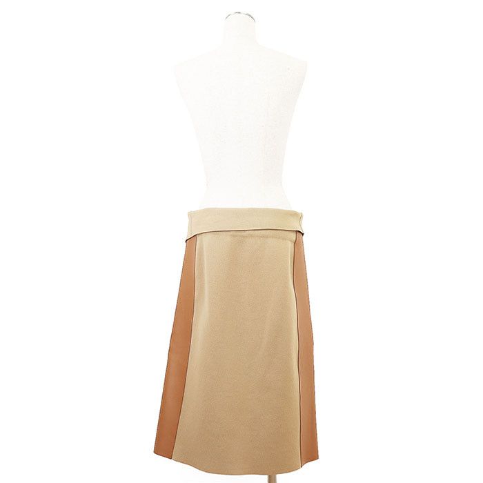 Louis Vuitton Louis Vuitton Louis Vuitton Monogram Wool Cotton Cashmere Lambskin Skirt Leather Skirts DUTY FREE for USA Size ONE SIZE - 7 Thumbnail