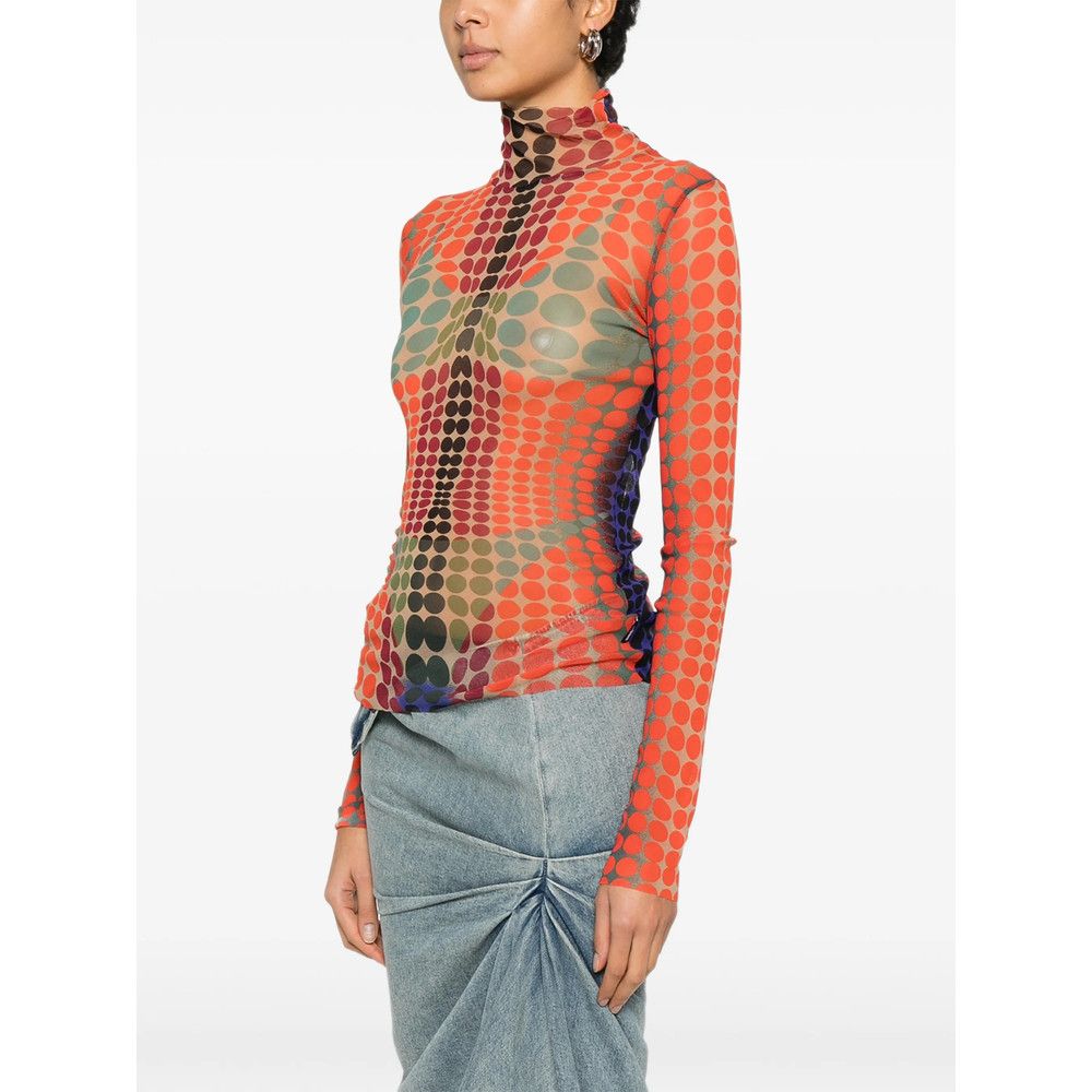 Jean Paul Gaultier Jean Paul Gaultier ORANGE Tops - T-shirts & Jerseys Size XS / US 0-2 / IT 36-38 - 3 Thumbnail