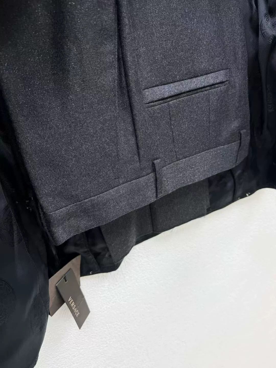 Versace VERSACE Wool Elastic Suit Set Size US S / EU 44-46 / 1 - 5 Thumbnail