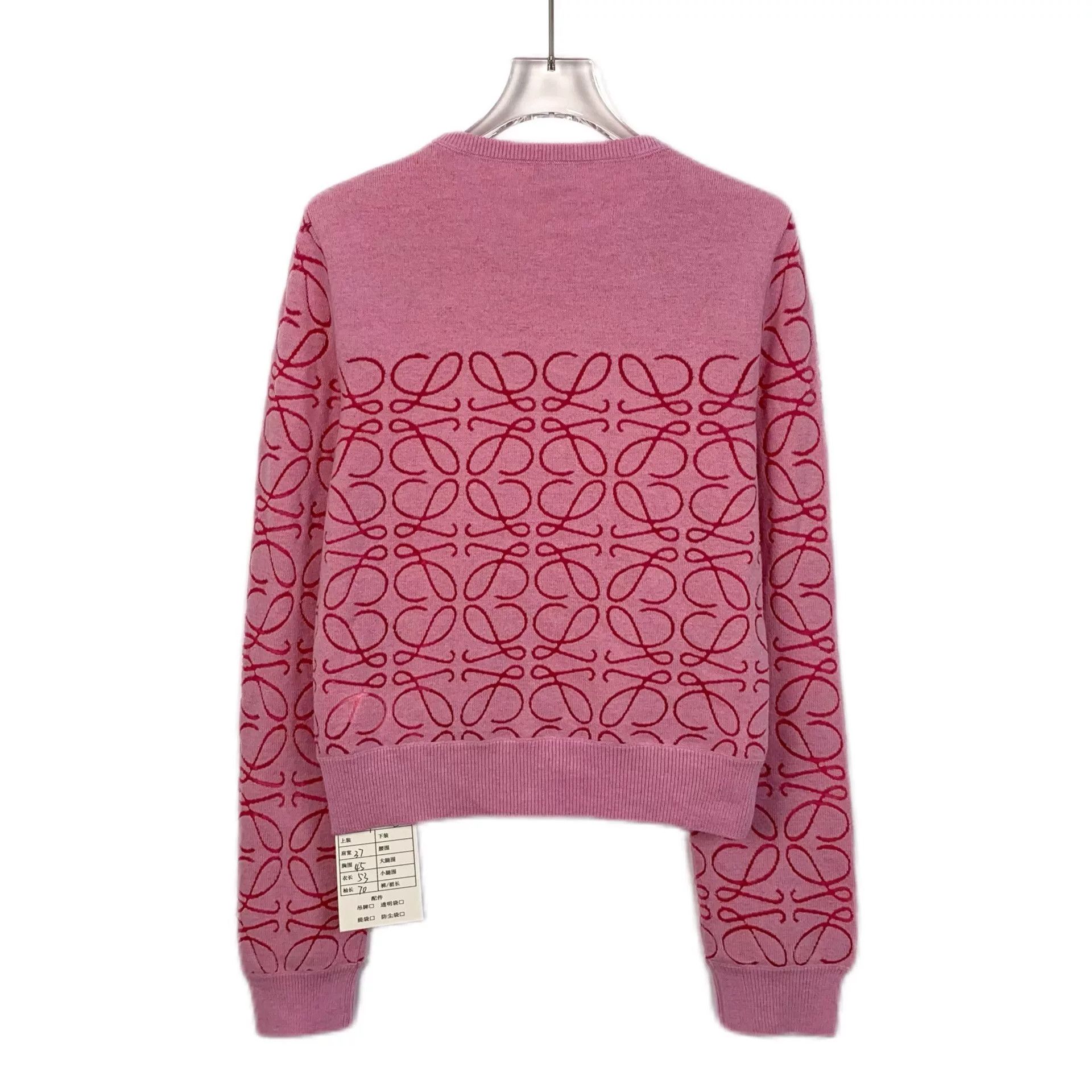 Loewe Loewe Pink Logo Wool Knit Sweater Size US L / EU 52-54 / 3 - 2 Thumbnail