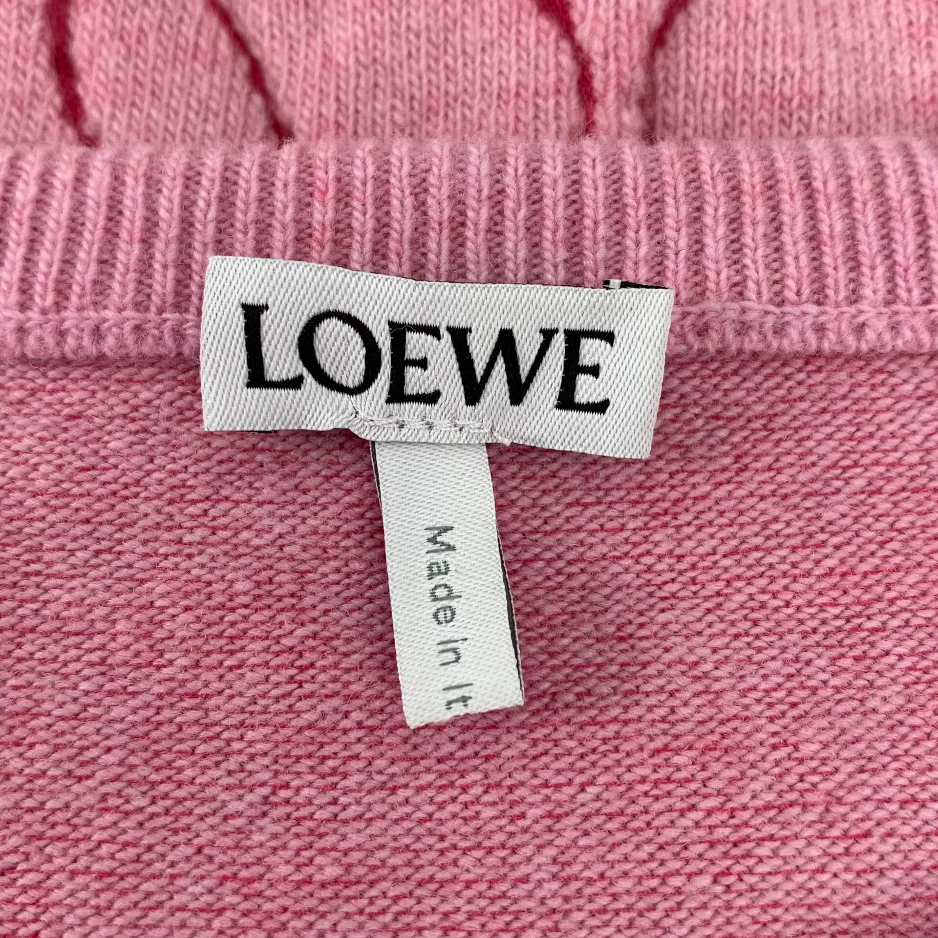 Loewe Loewe Pink Logo Wool Knit Sweater Size US L / EU 52-54 / 3 - 5 Thumbnail