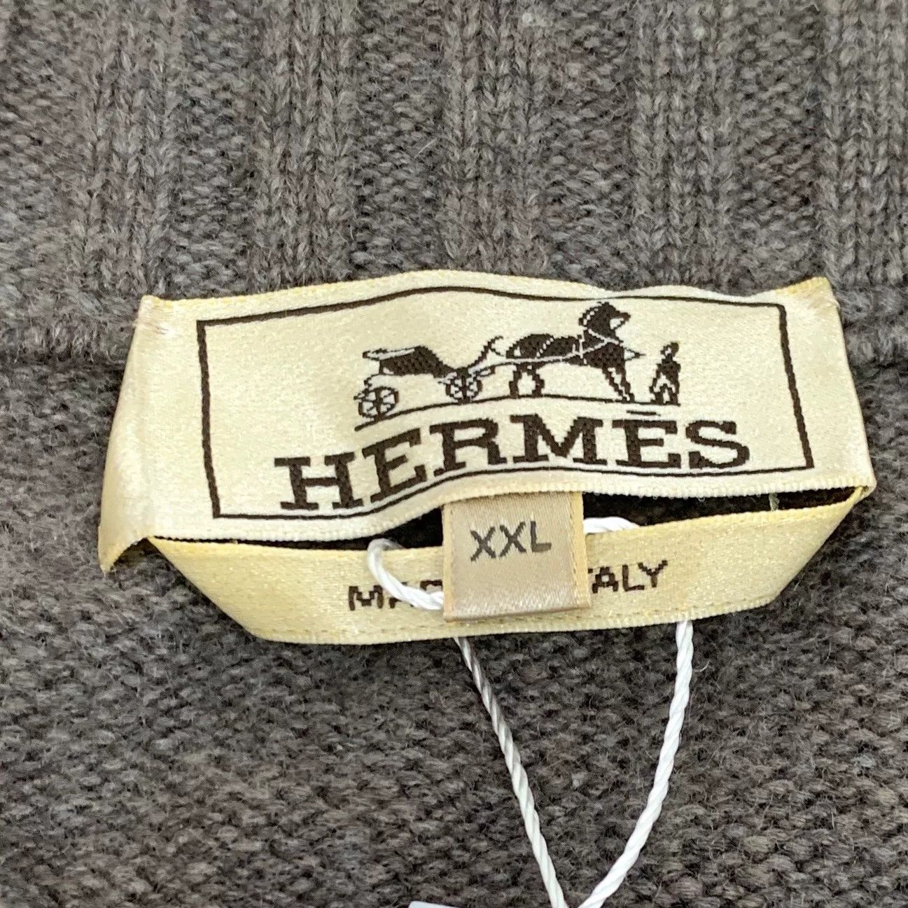 Hermes Hermes Brown Cashmere Embroidered Sweater Size US XXL / EU 58 / 5 - 6 Thumbnail