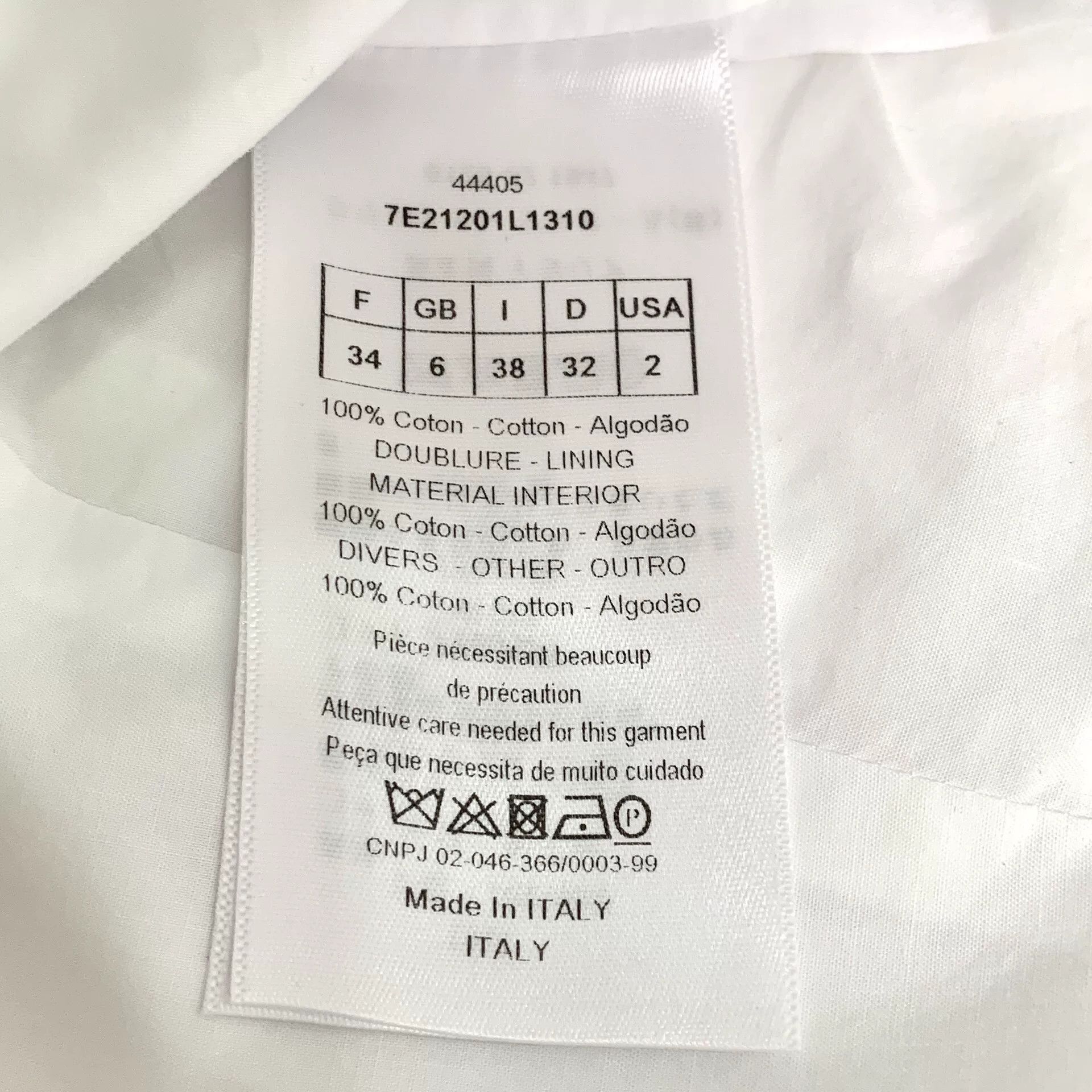 Dior christian dior white logo embroidered jacket Size US XXS / EU 40 - 6 Thumbnail