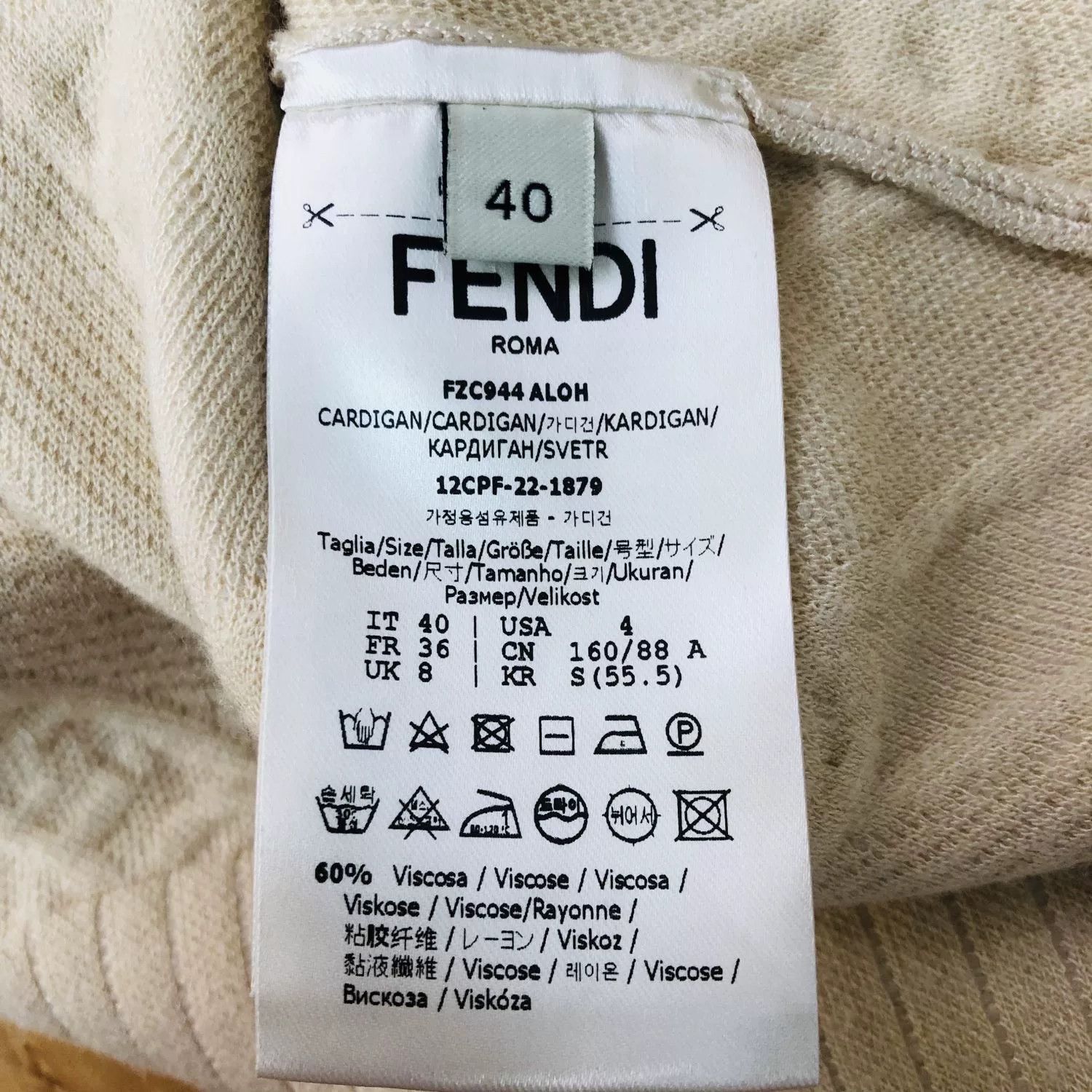 Fendi fendi ff lock closure cardigan Size US M / EU 48-50 / 2 - 4 Thumbnail