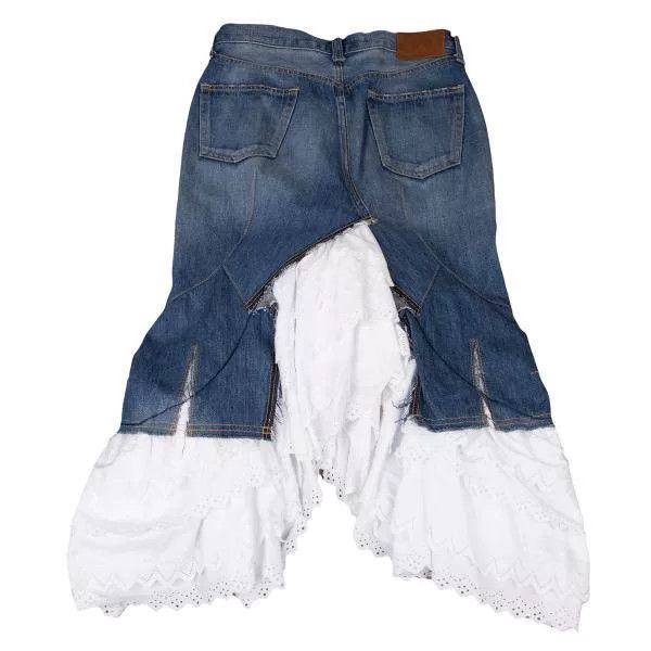 Junya Watanabe junya watanabe denim lace skirt Size US 27 - 7 Thumbnail