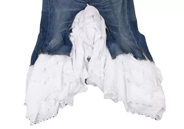 Junya Watanabe junya watanabe denim lace skirt Size US 27 - 4 Thumbnail