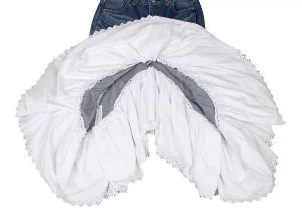 Junya Watanabe junya watanabe denim lace skirt Size US 27 - 6 Thumbnail
