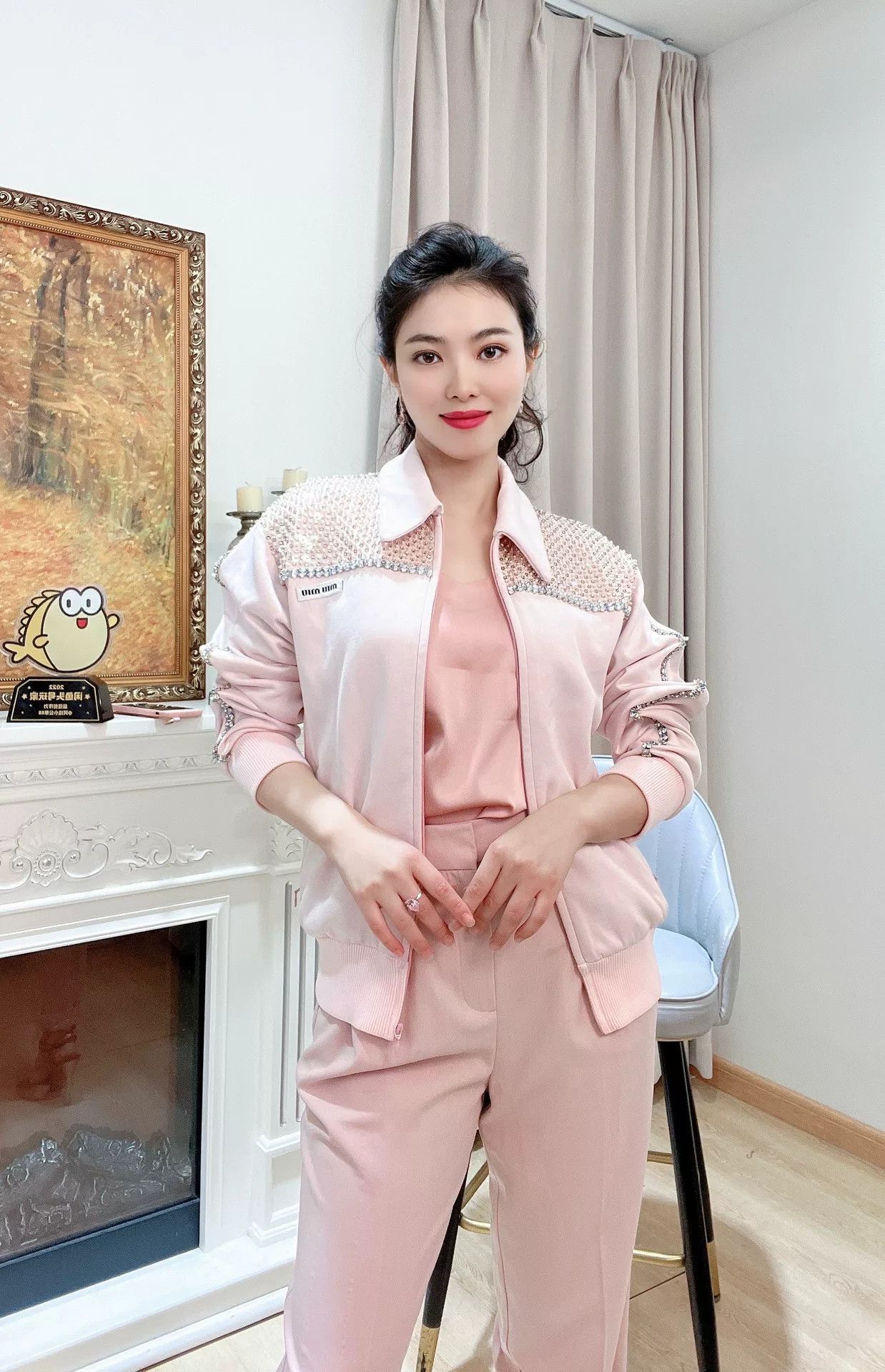 Miu Miu miumiu pink diamond jacket for women Size US XS / EU 42 / 0 - 5 Thumbnail