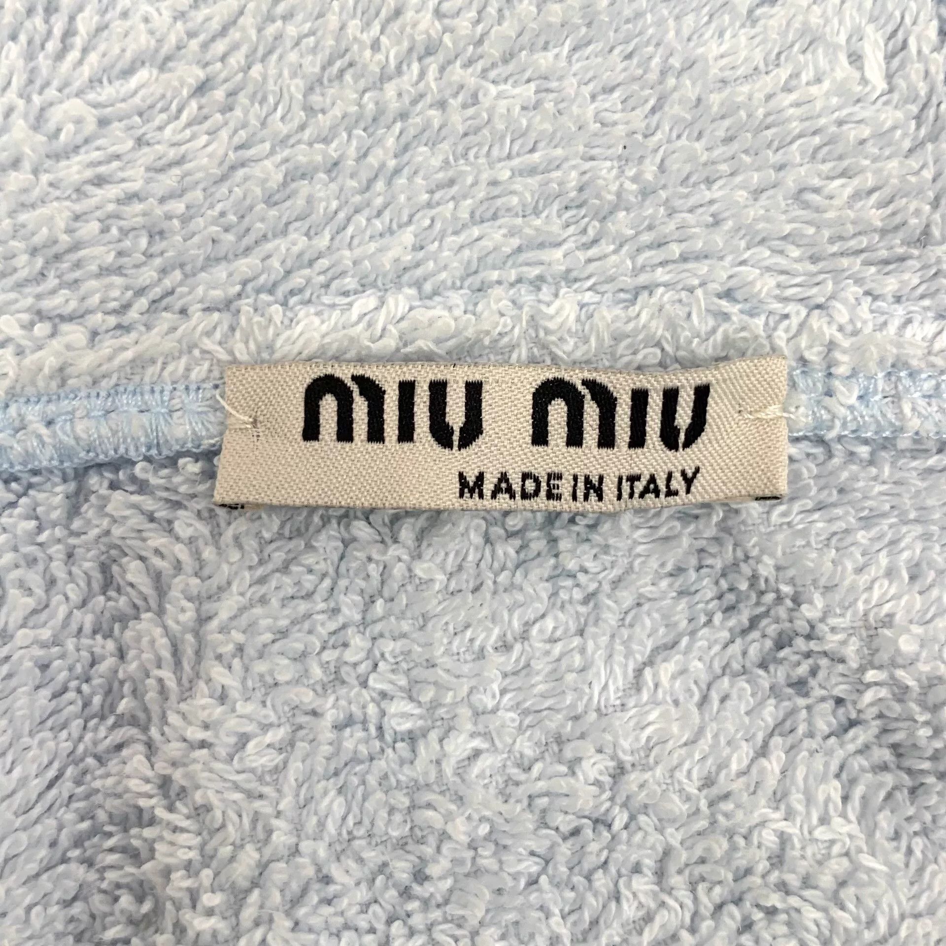 Miu Miu miu miu light blue logo hooded jacket Size US S / EU 44-46 / 1 - 5 Thumbnail
