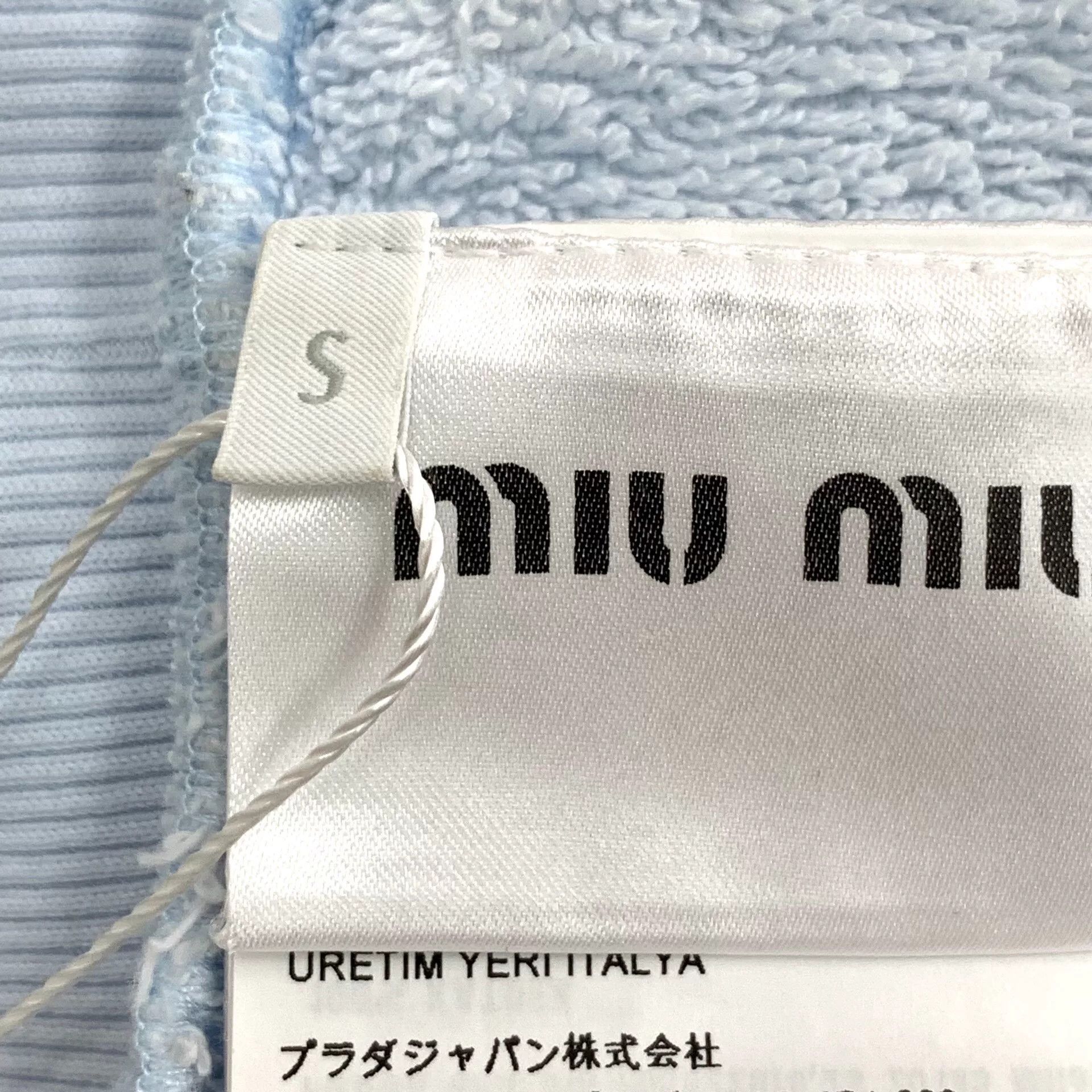 Miu Miu miu miu light blue logo hooded jacket Size US S / EU 44-46 / 1 - 6 Thumbnail