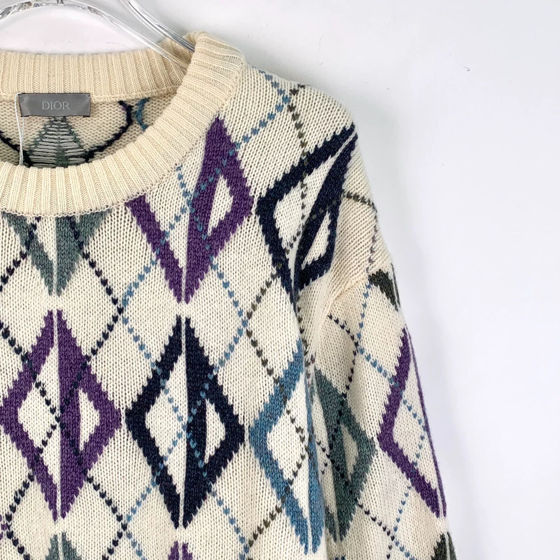 Dior dior color-blocked wool knit pullover sweater Size US M / EU 48-50 / 2 - 3 Thumbnail