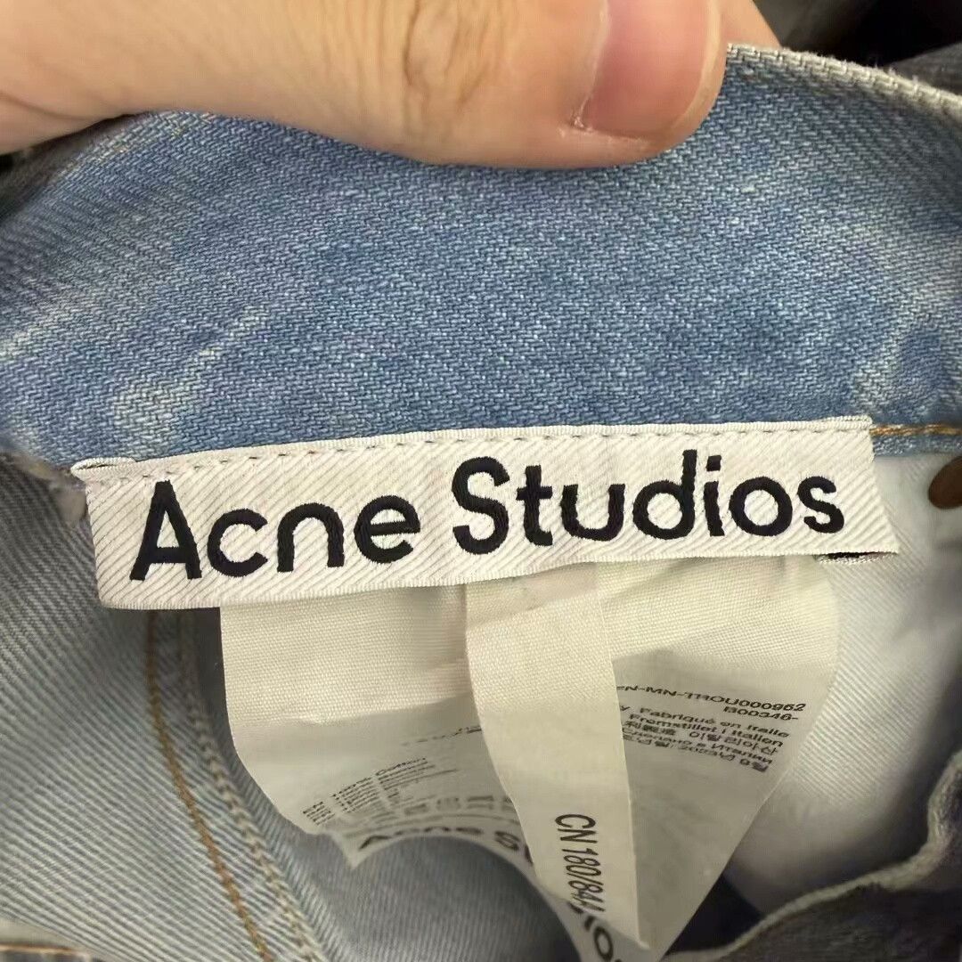 Acne Studios silver waxed denim trousers from acne studios Size US 32 / EU 48 - 4 Thumbnail