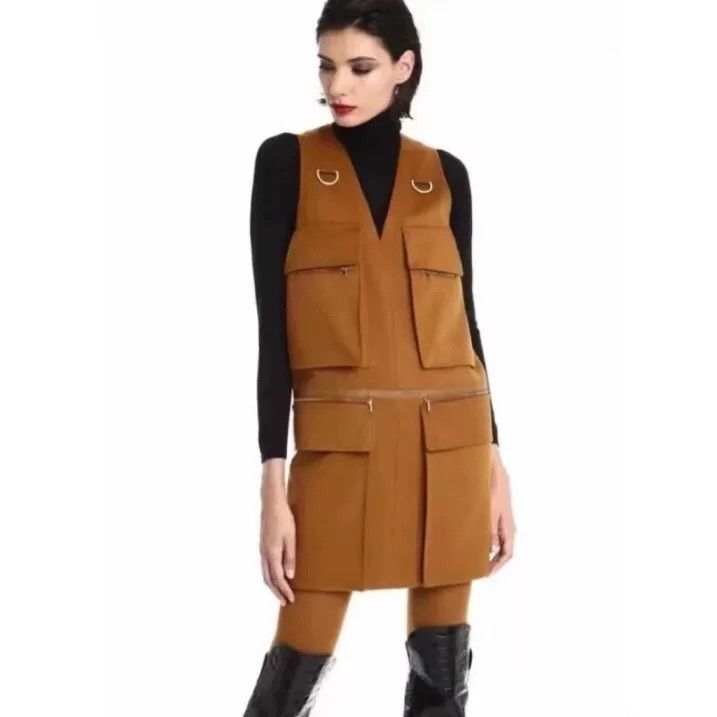 Max Mara maxmara brown sleeveless vest with pockets Size US M / EU 48-50 / 2 - 9 Thumbnail