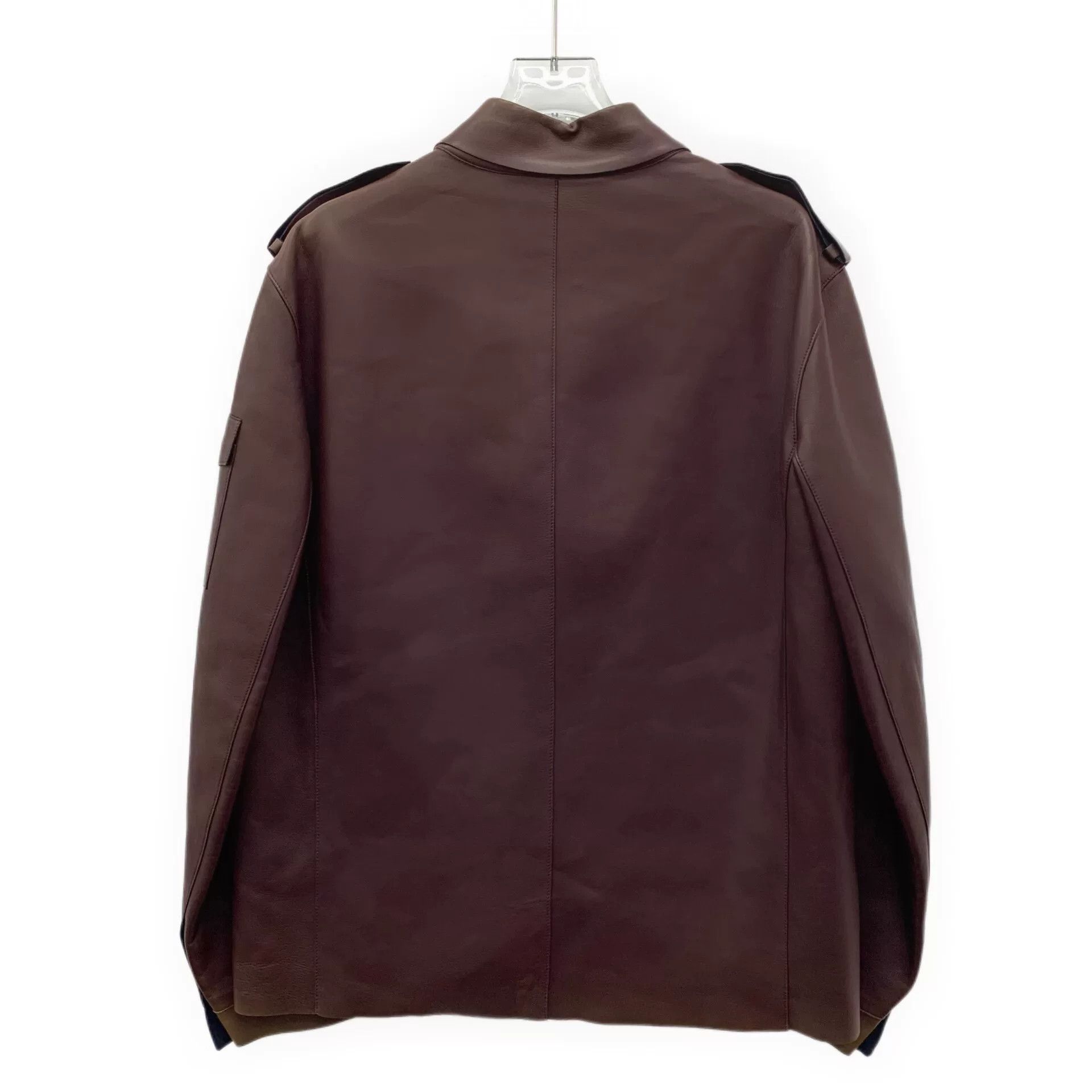Valentino Valentino Brown Leather Collared Jacket Size US M / EU 48-50 / 2 - 2 Thumbnail