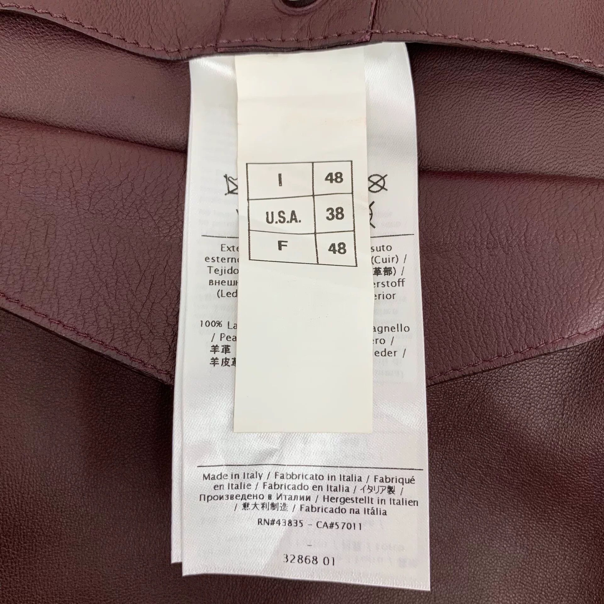 Valentino Valentino Brown Leather Collared Jacket Size US M / EU 48-50 / 2 - 7 Thumbnail