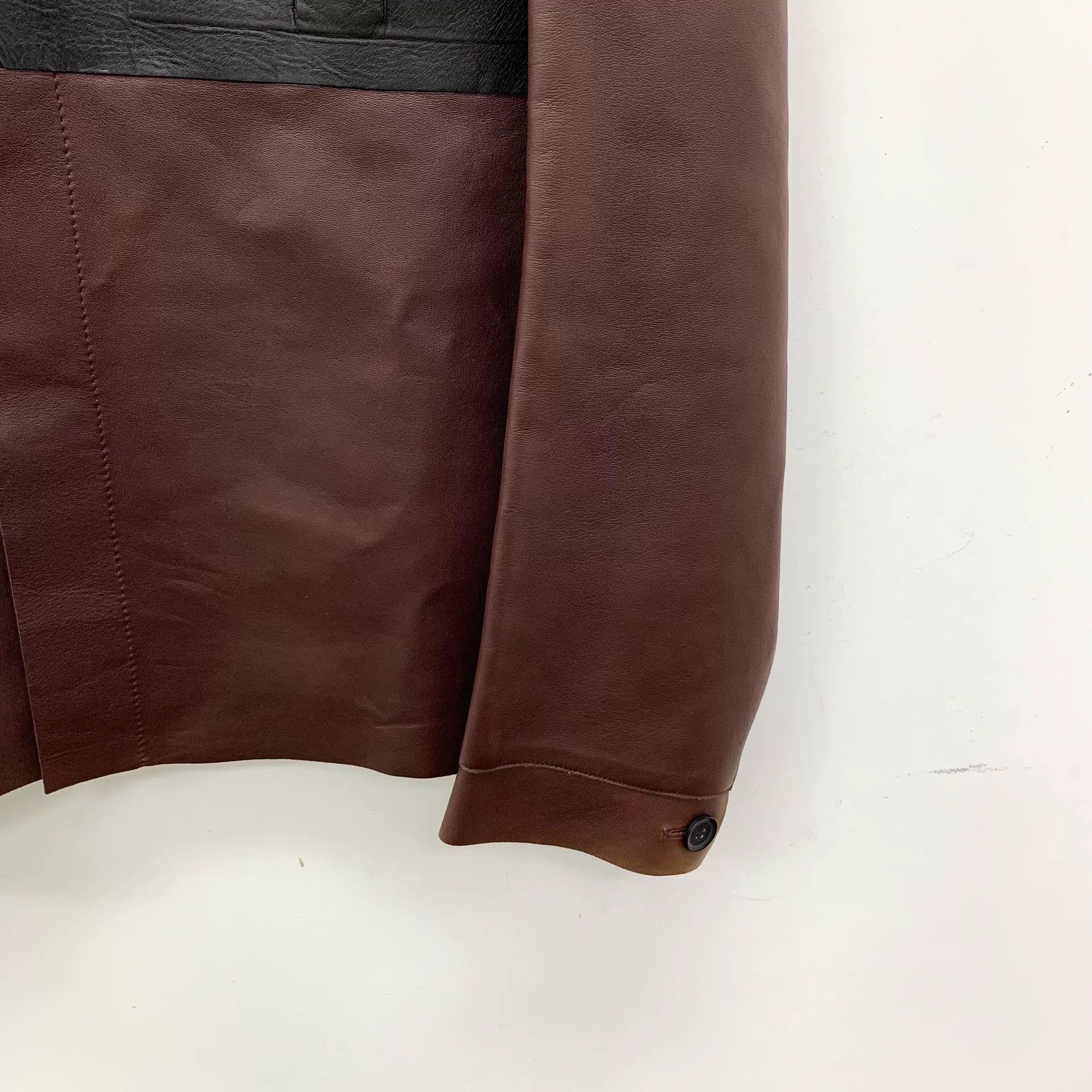 Valentino Valentino Brown Leather Collared Jacket Size US M / EU 48-50 / 2 - 4 Thumbnail