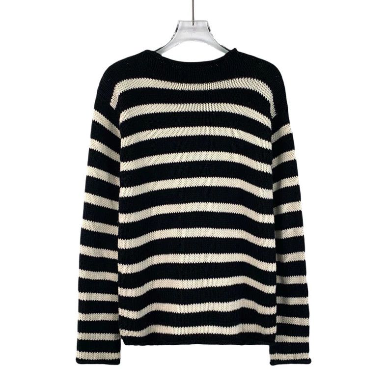 Dior Dior Striped Side Button Cotton Sweater Size US S / EU 44-46 / 1 - 2 Thumbnail