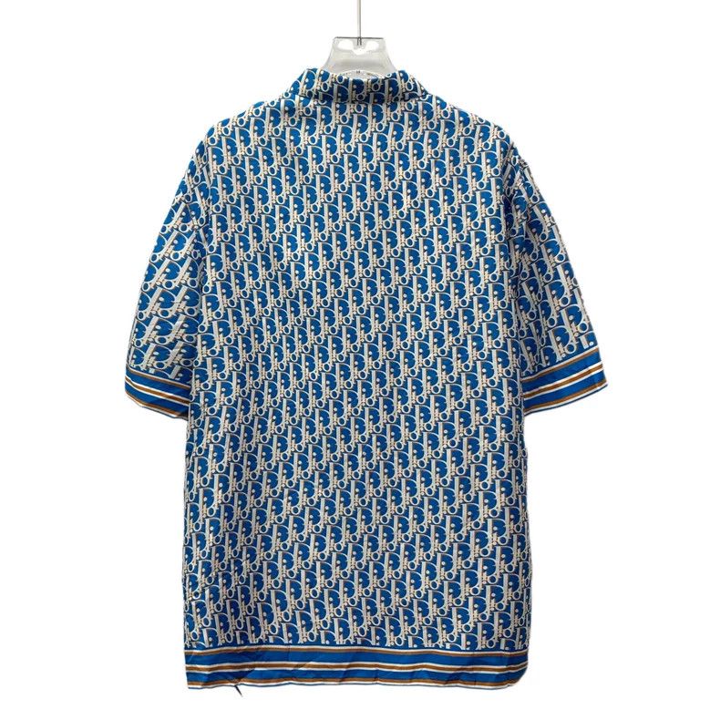 Dior Dior Blue Logo Silk Short Sleeve Shirt Size US M / EU 48-50 / 2 - 2 Thumbnail
