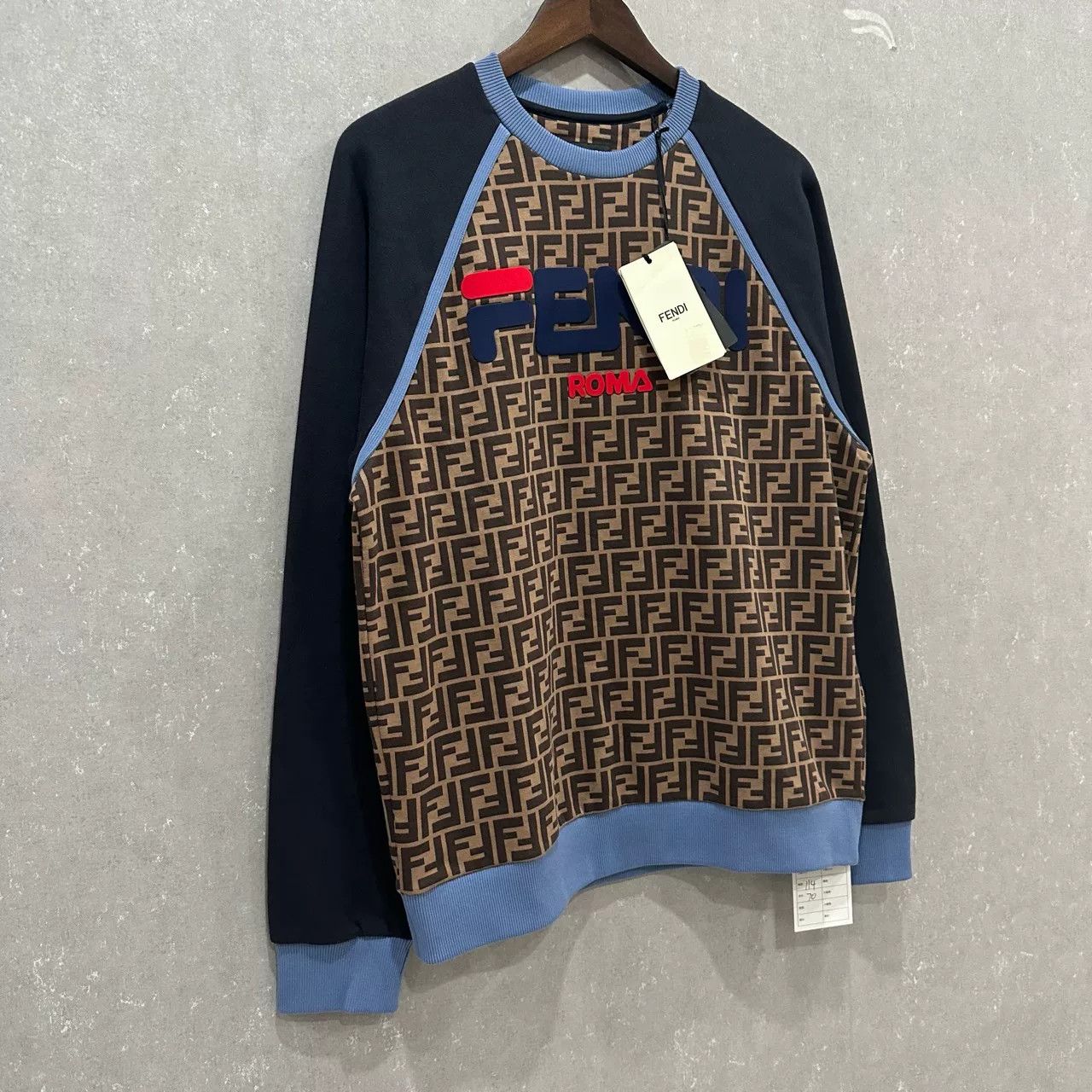 Fendi Fendi FF Logo Print Crewneck Sweatshirt Size US M / EU 48-50 / 2 - 3 Thumbnail