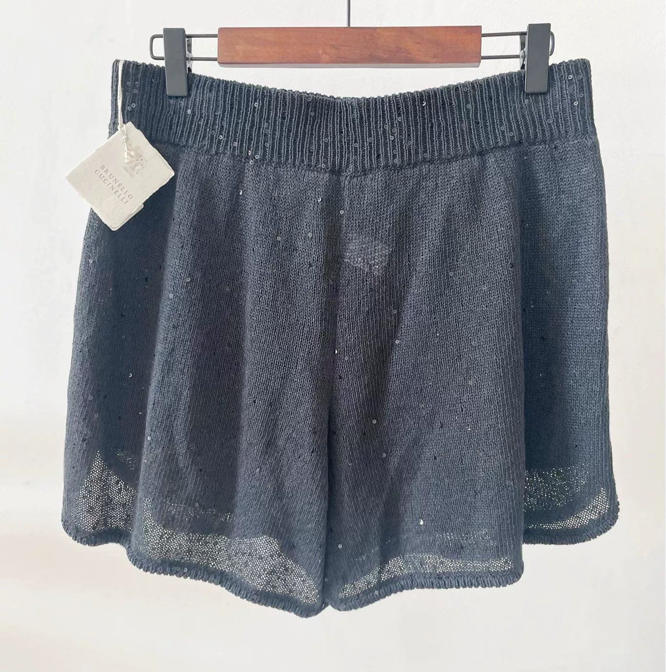 Brunello Cucinelli Brunello Cucinelli Black Sequin Shorts Size US 38 / EU 54 - 2 Thumbnail