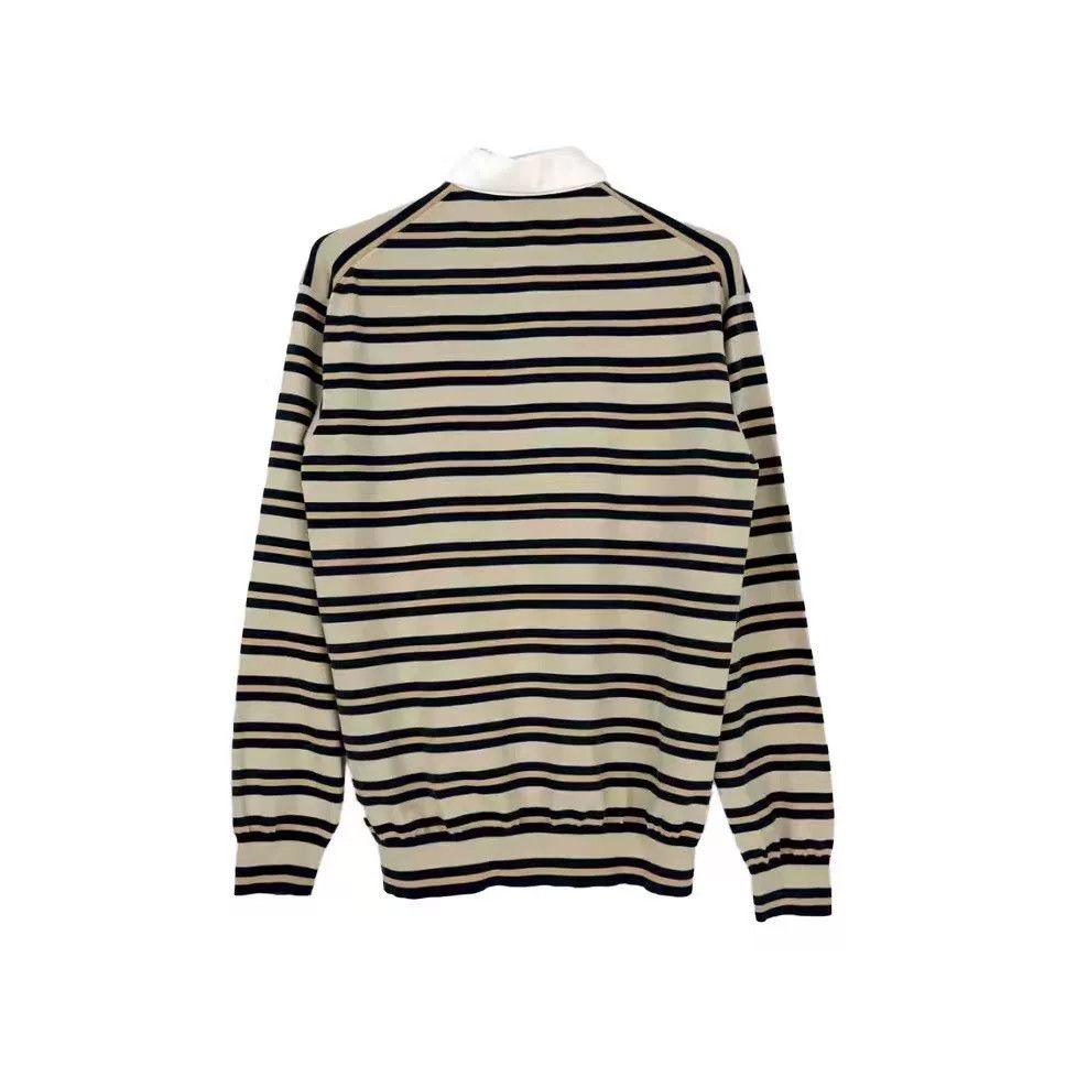 Louis Vuitton LV Beige Blue Stripe Silk Blend Long Sleeve Size US XS / EU 42 / 0 - 2 Thumbnail