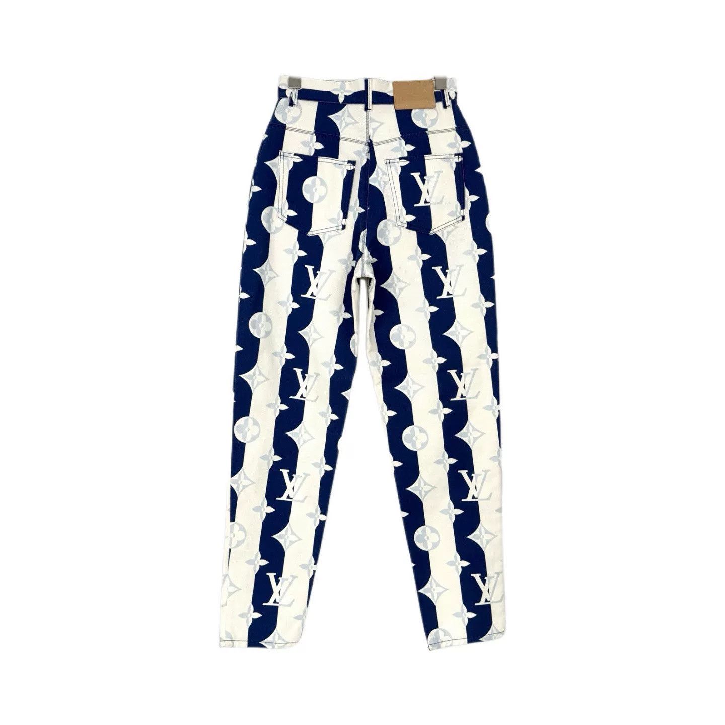 Louis Vuitton LV Blue White Logo Denim Jeans Size US 36 / EU 52 - 2 Thumbnail