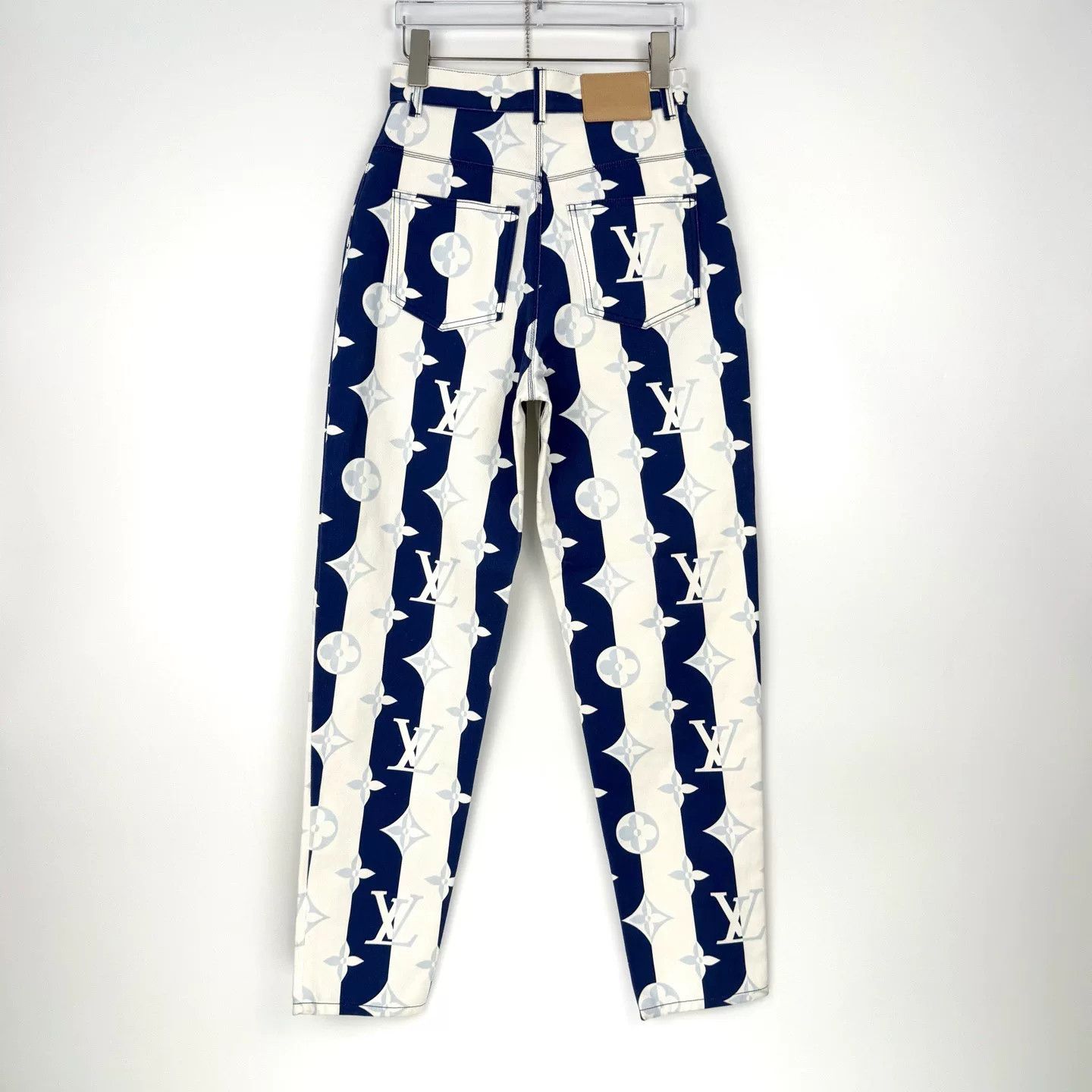 Louis Vuitton LV Blue White Logo Denim Jeans Size US 36 / EU 52 - 4 Thumbnail