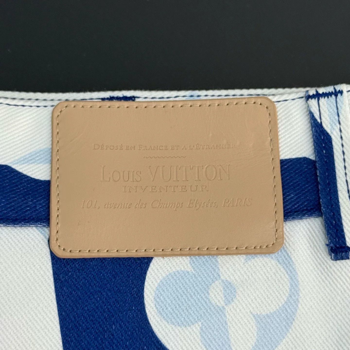 Louis Vuitton LV Blue White Logo Denim Jeans Size US 36 / EU 52 - 7 Thumbnail