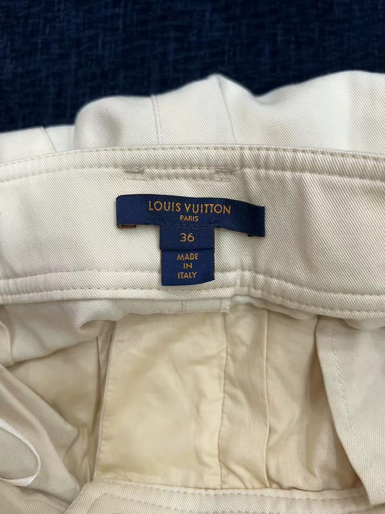 Louis Vuitton LV White Cargo Pants with Belt Size US 36 / EU 52 - 2 Thumbnail